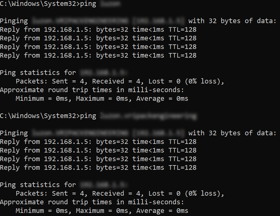 Ping test